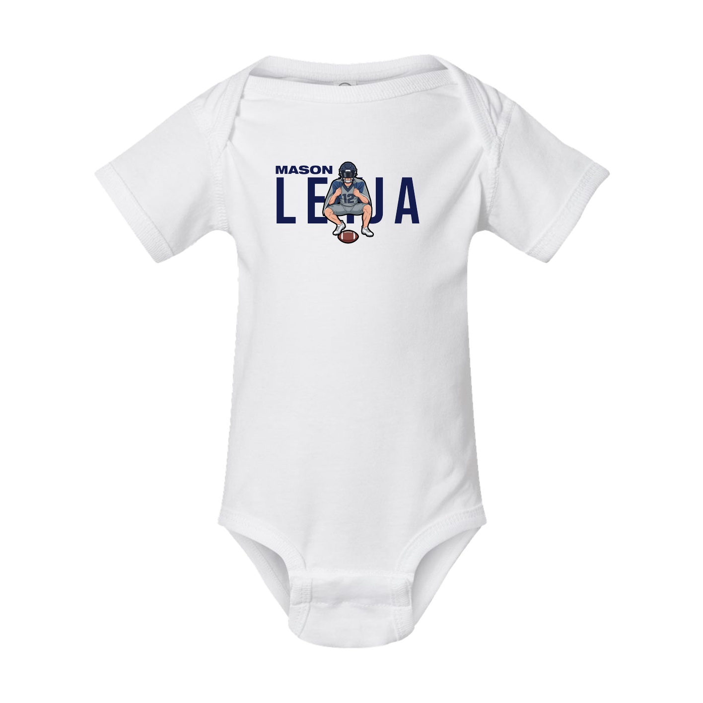 Baby Onesie — Player Name in White