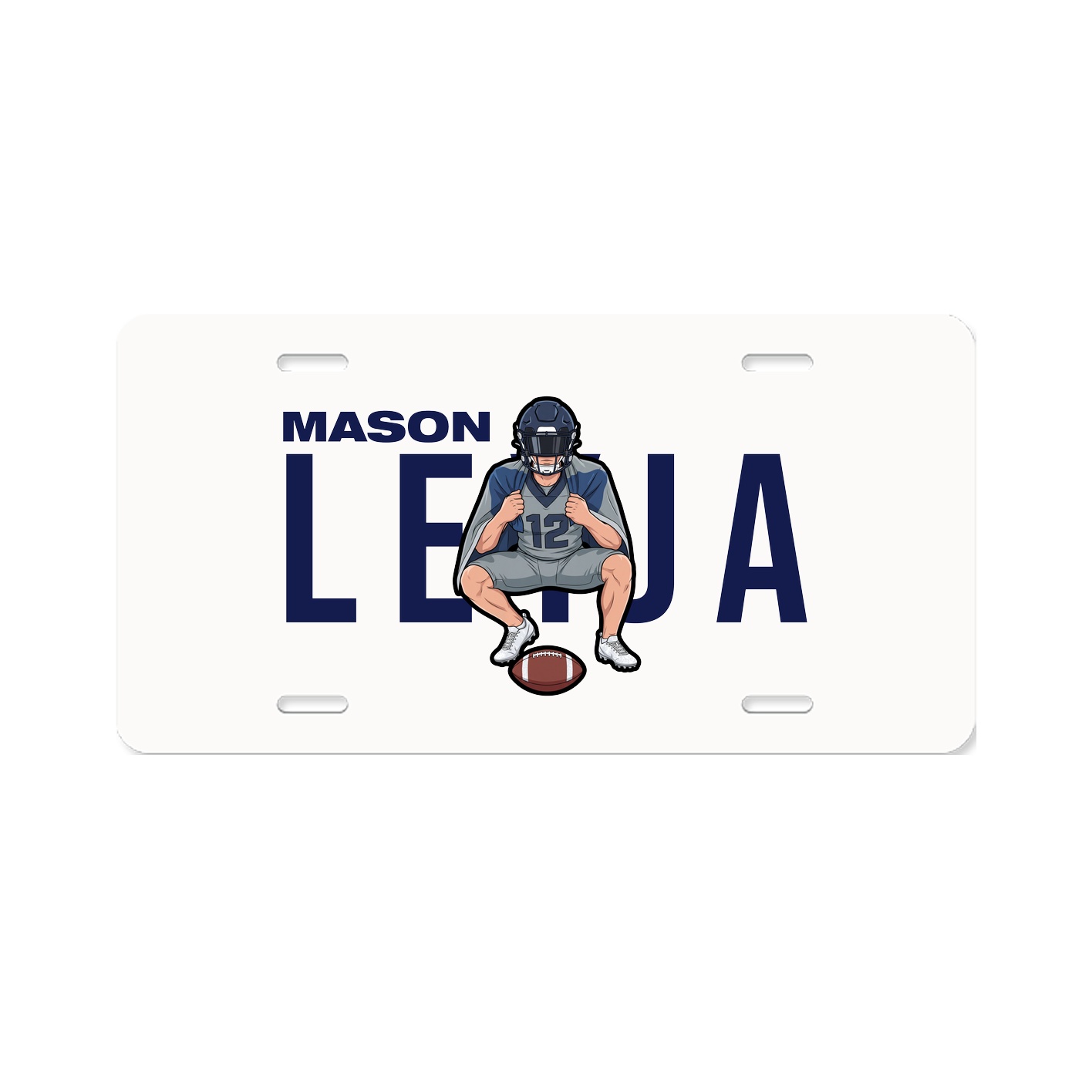 License Plate — Player Name in Classic