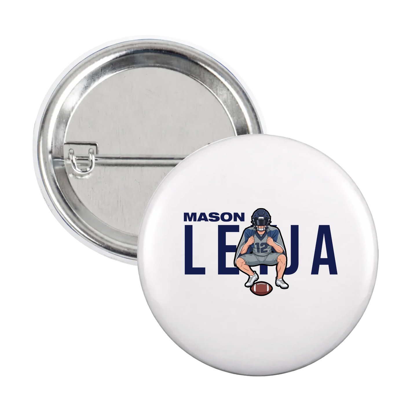 Game Day Button — Player Name in White