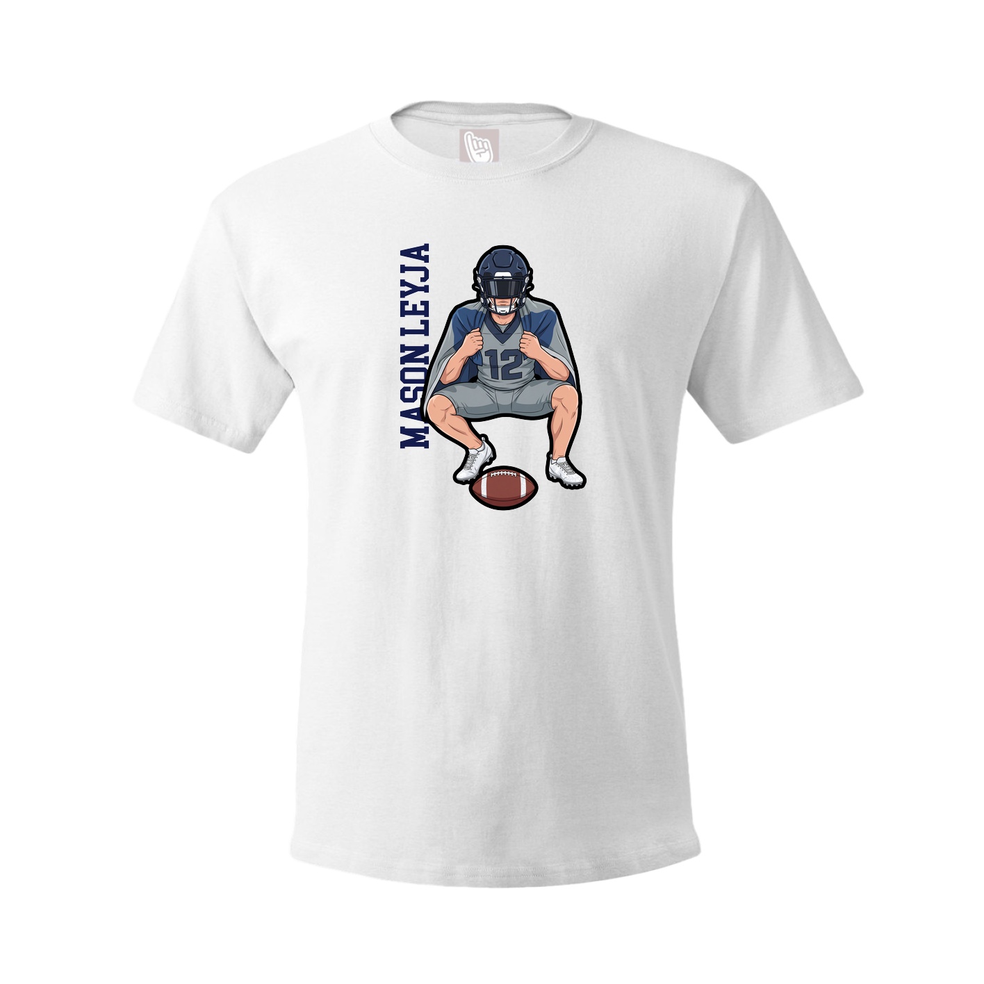 Tee — Name Vertical in White