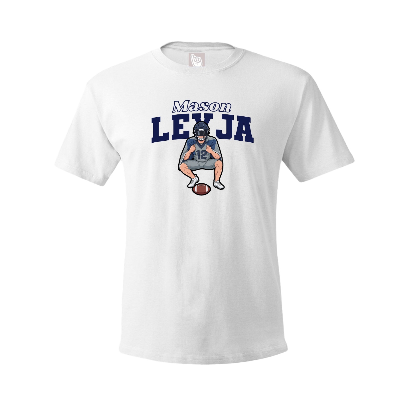 Youth Tee — Name Arch in White