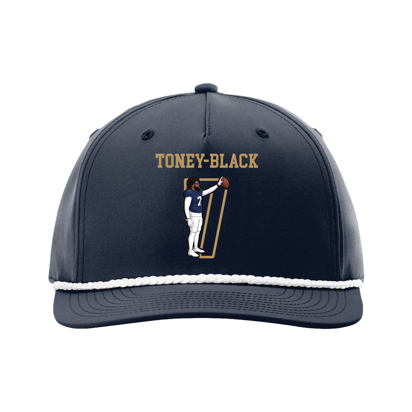 Five-Panel Classic Rope Cap — Shirsey in Navy