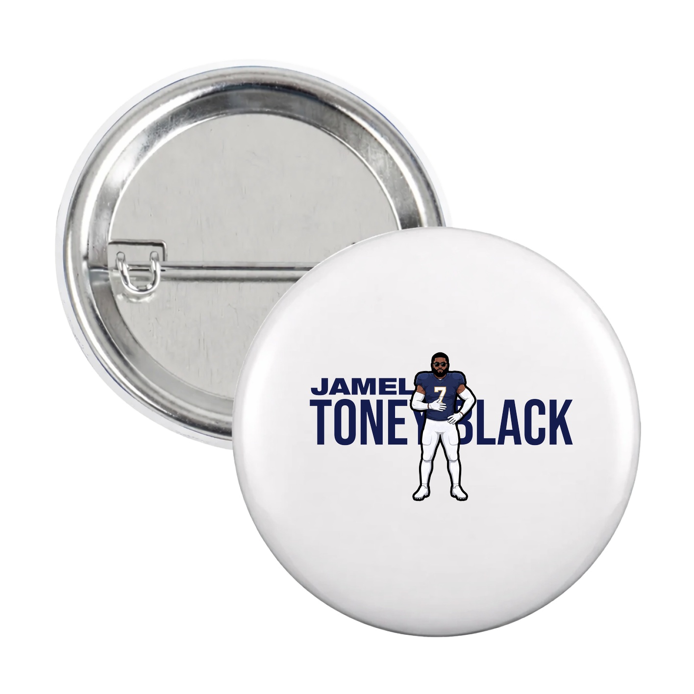 Game Day Button — Player Name in White