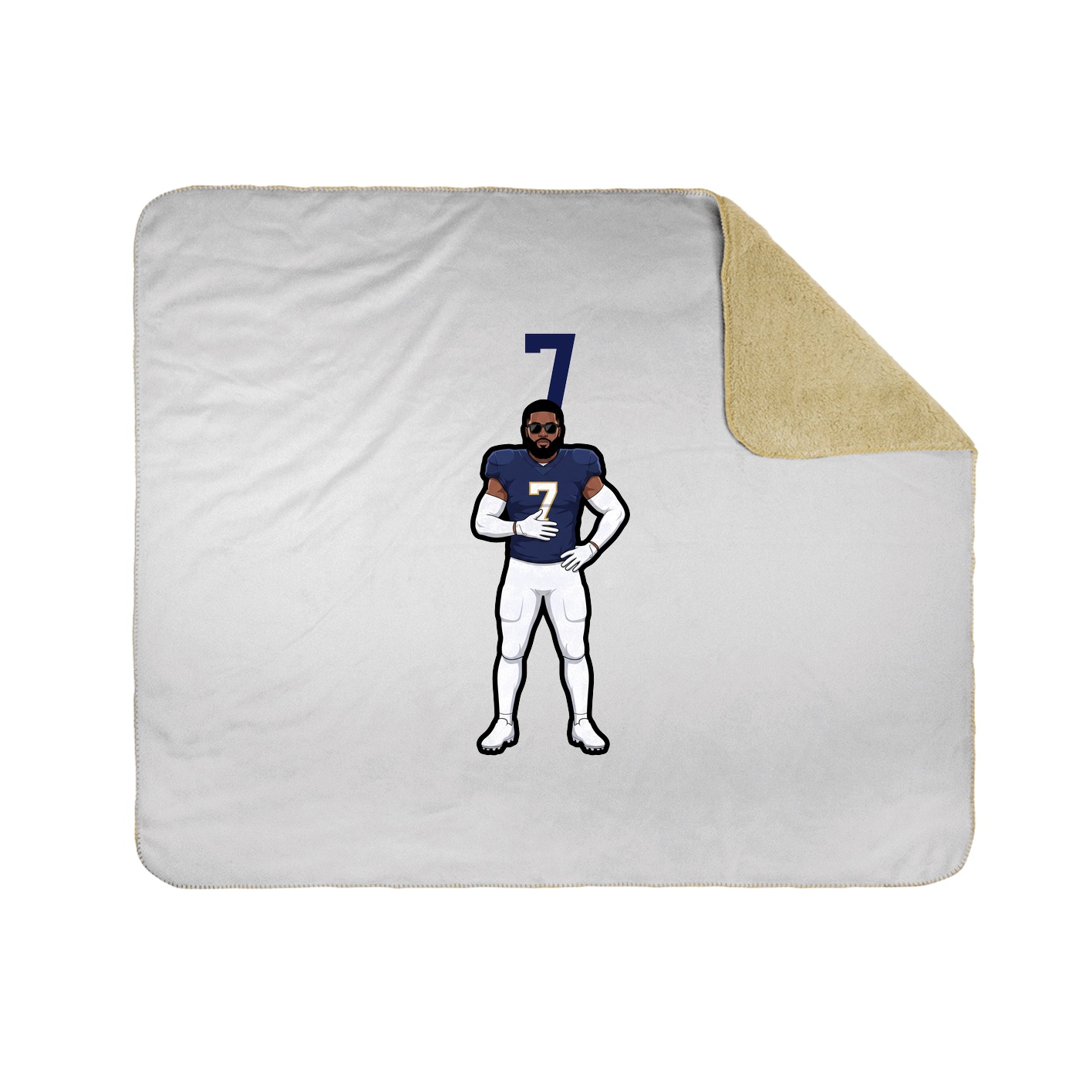Throw Blanket — Number Top in White
