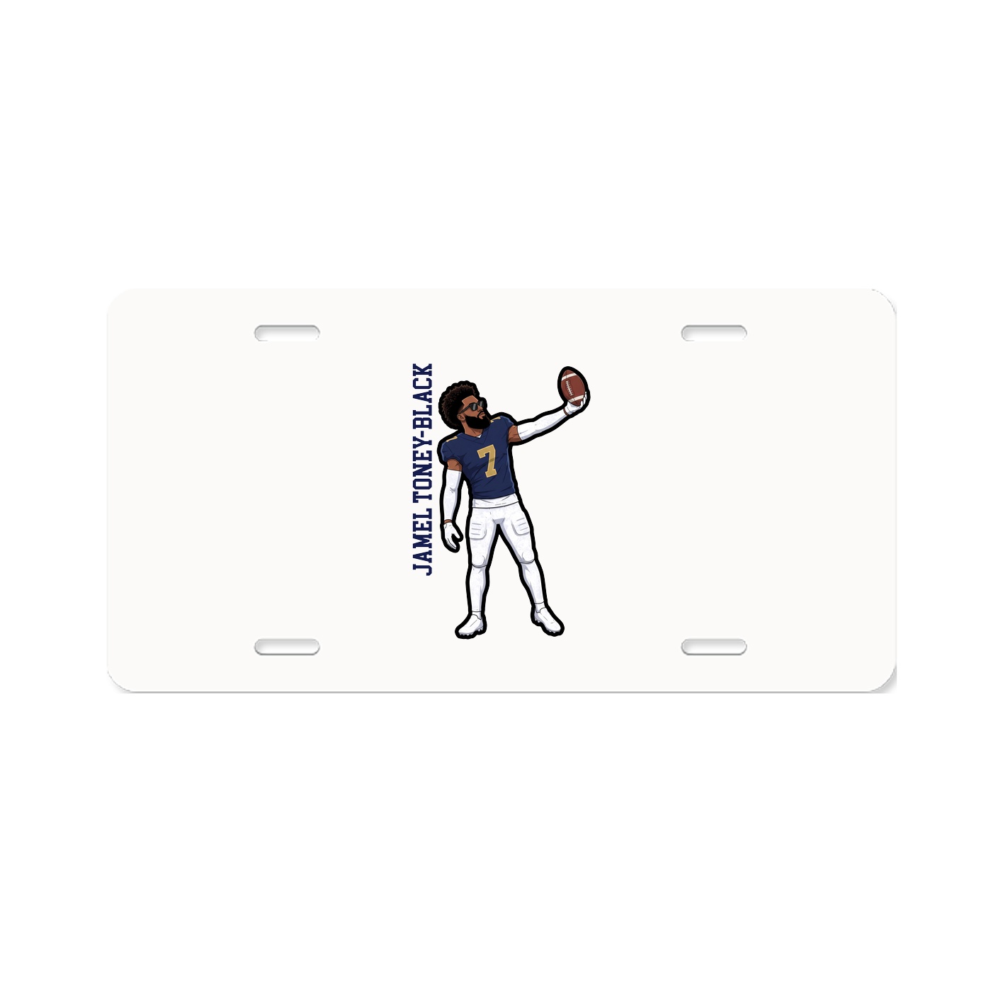 License Plate — Name Vertical in Classic