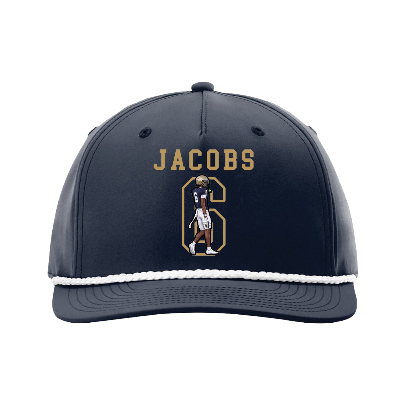 Five-Panel Classic Rope Cap — Shirsey in Navy