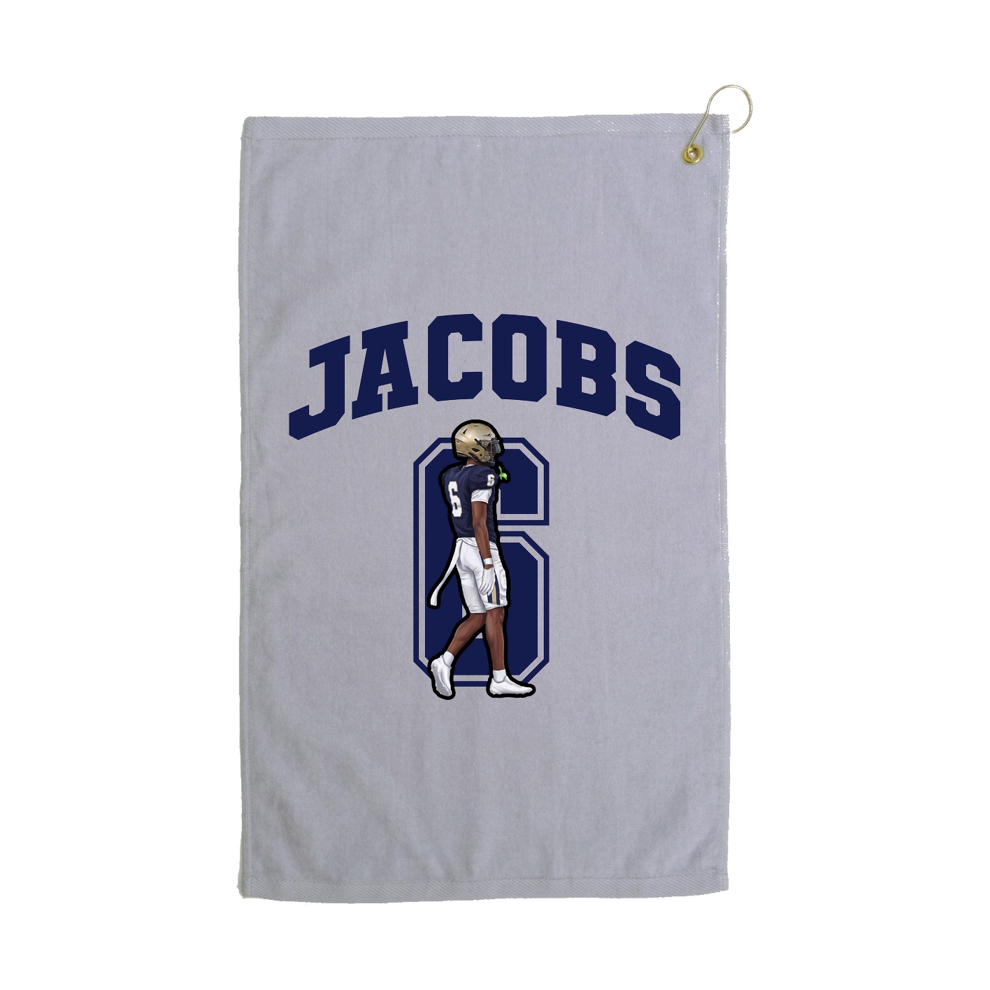 Golf Towel — Number in Grey