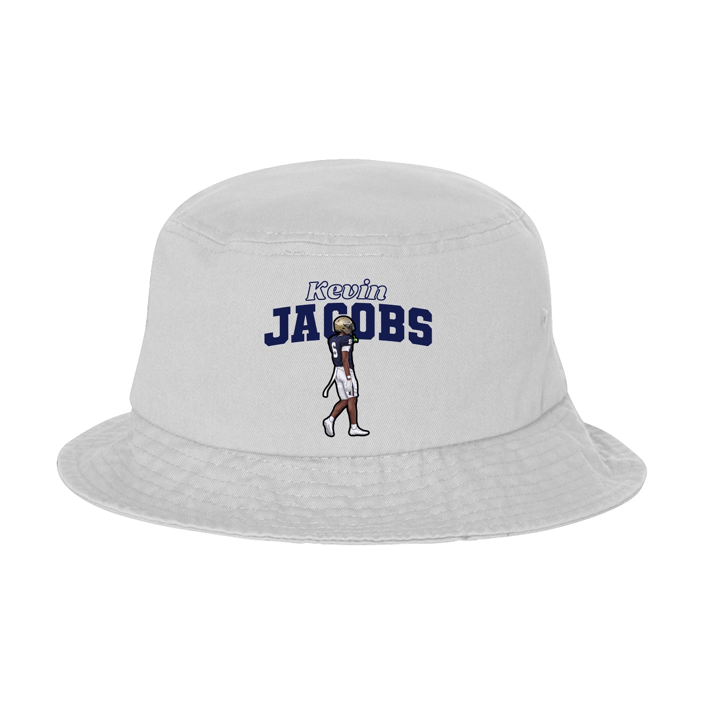 Bucket Cap — Name Arch in White