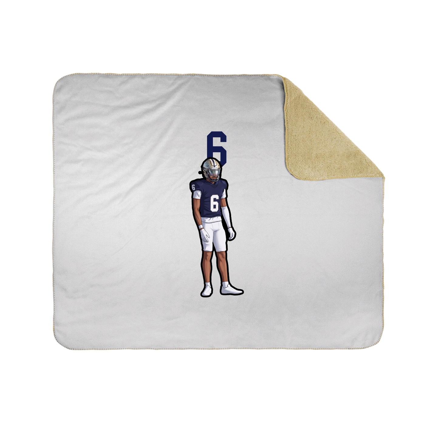 Throw Blanket — Number Top in White