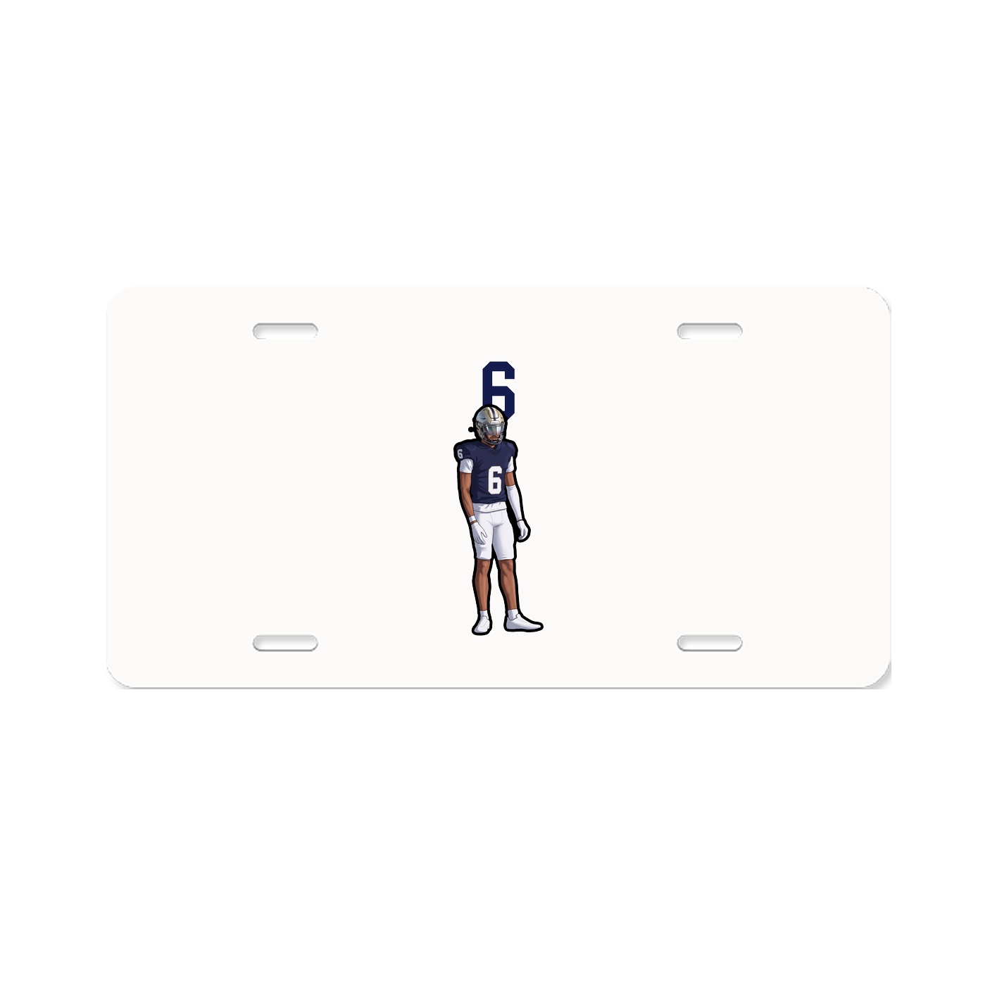 License Plate — Number Top in Classic