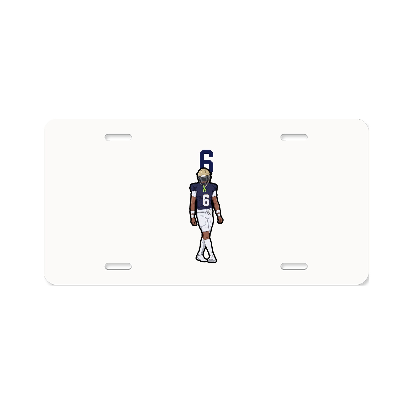 License Plate — Number Top in Classic