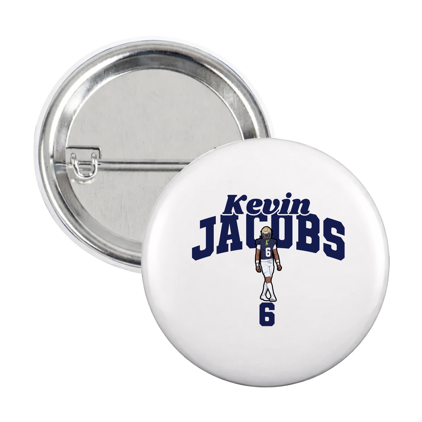 Game Day Button — Signature Arch in White