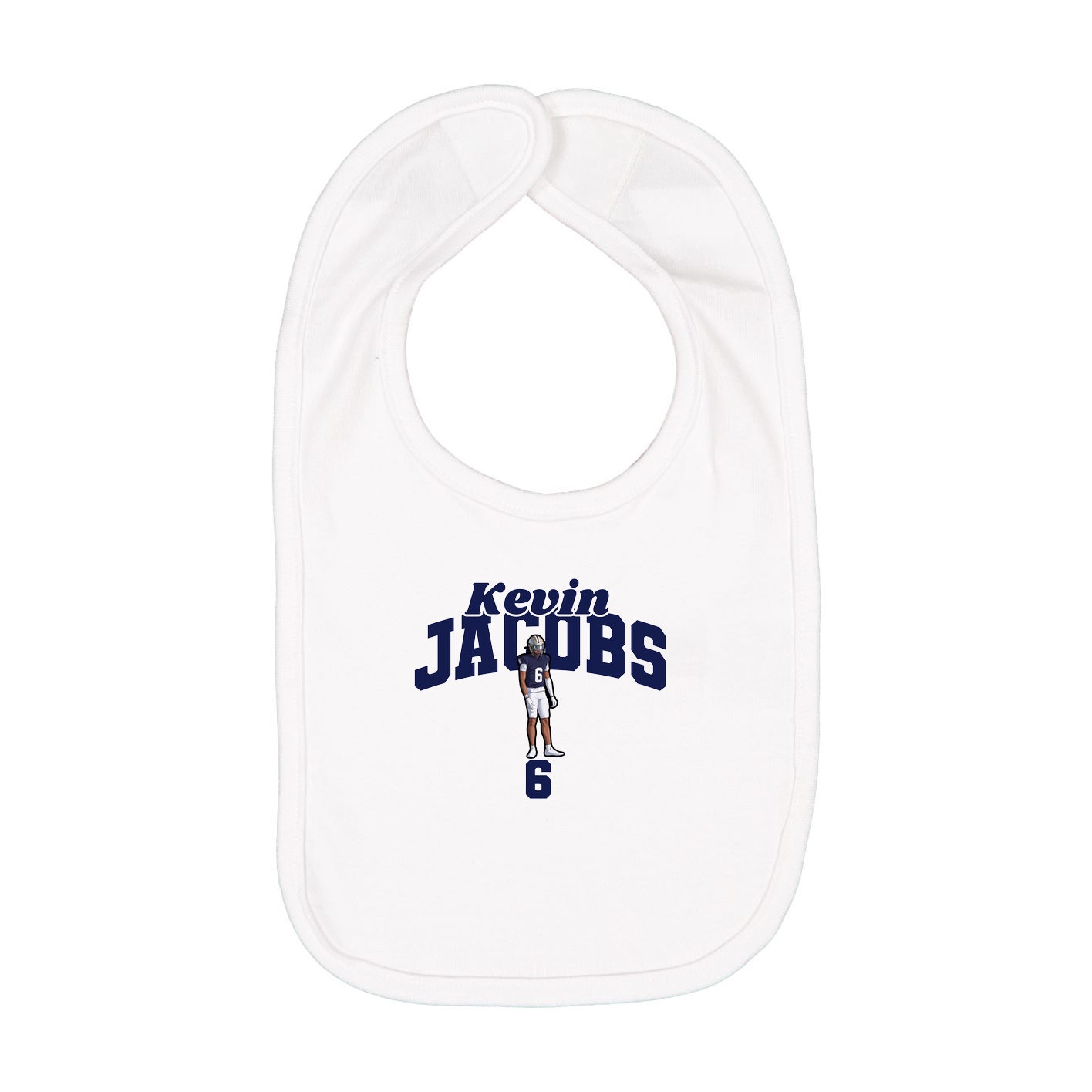 Infant Bib — Signature Arch in White