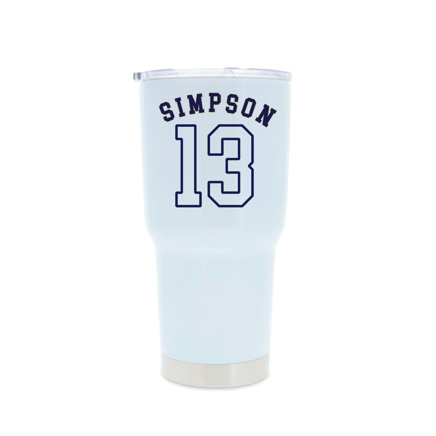 30oz Stainless Steel Tumbler — Shirsey Arch in White
