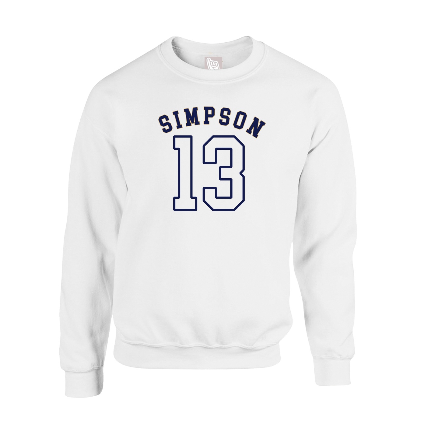 Fleece Crew — Shirsey Arch in White