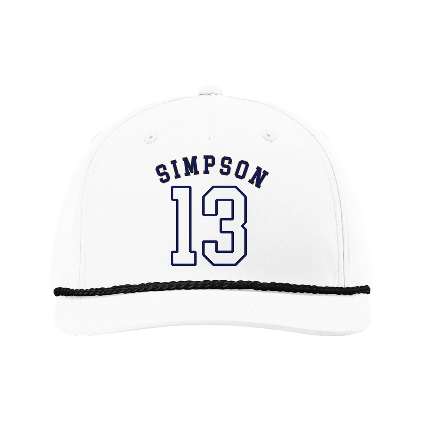 Five-Panel Classic Rope Cap — Shirsey Arch in White