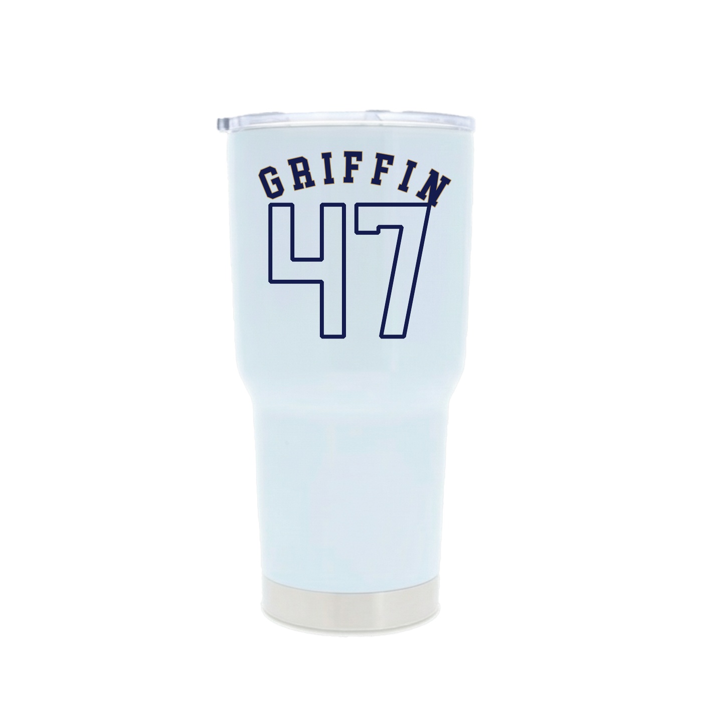 30oz Stainless Steel Tumbler — Shirsey Arch in White