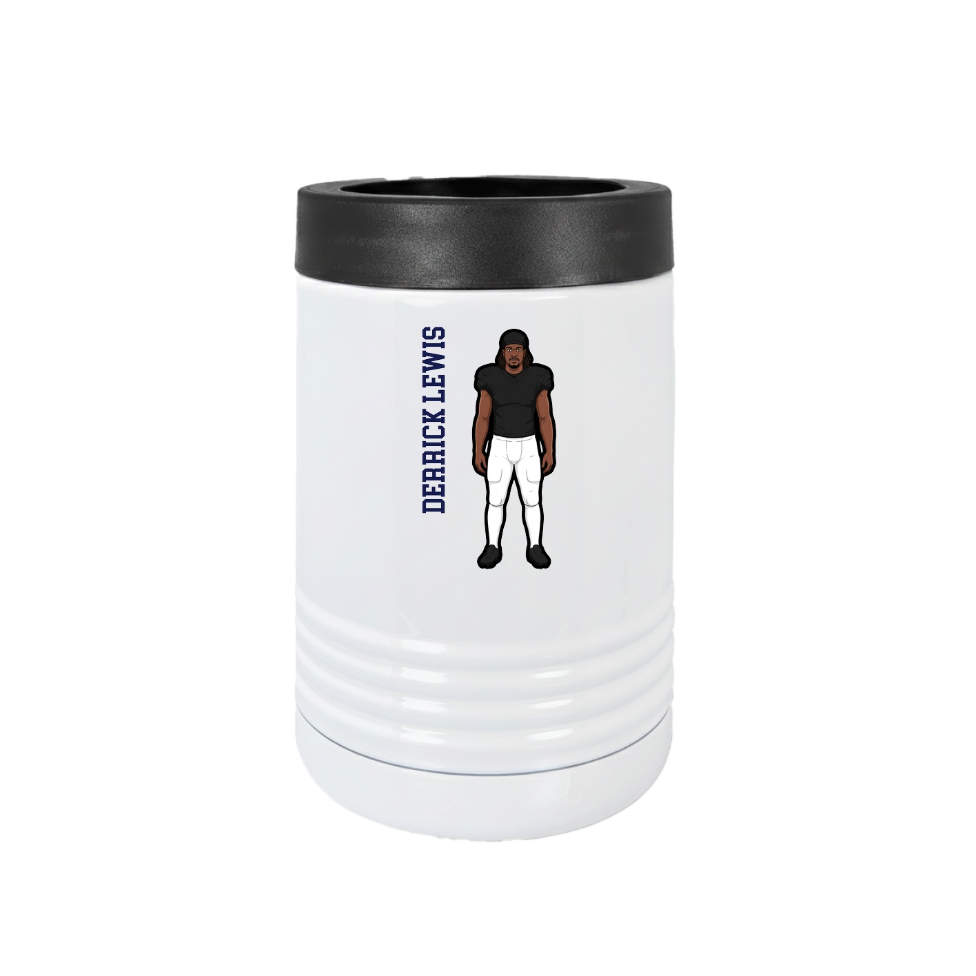 Beverage Holder — Name Vertical in White