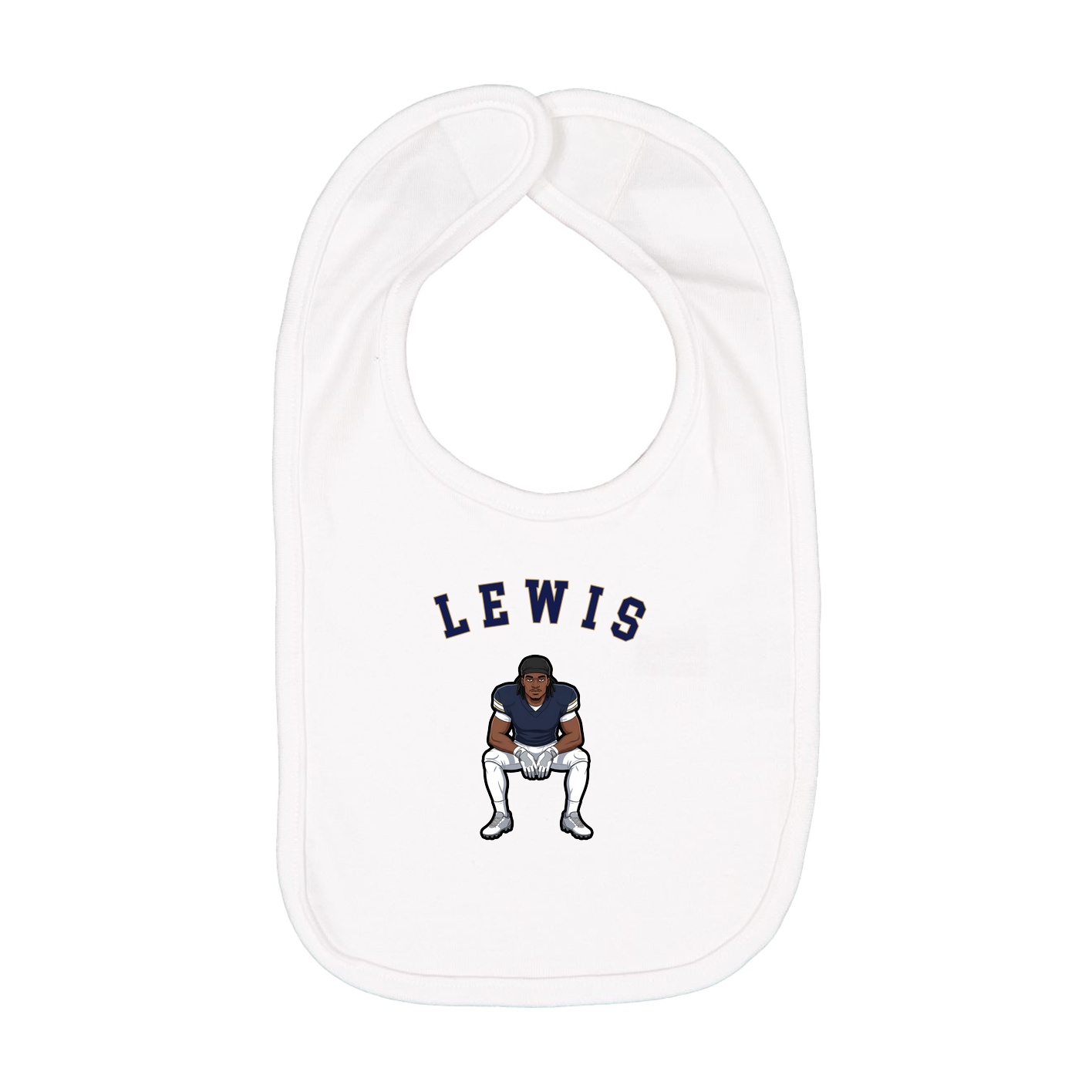 Infant Bib — Shirsey Arch in White