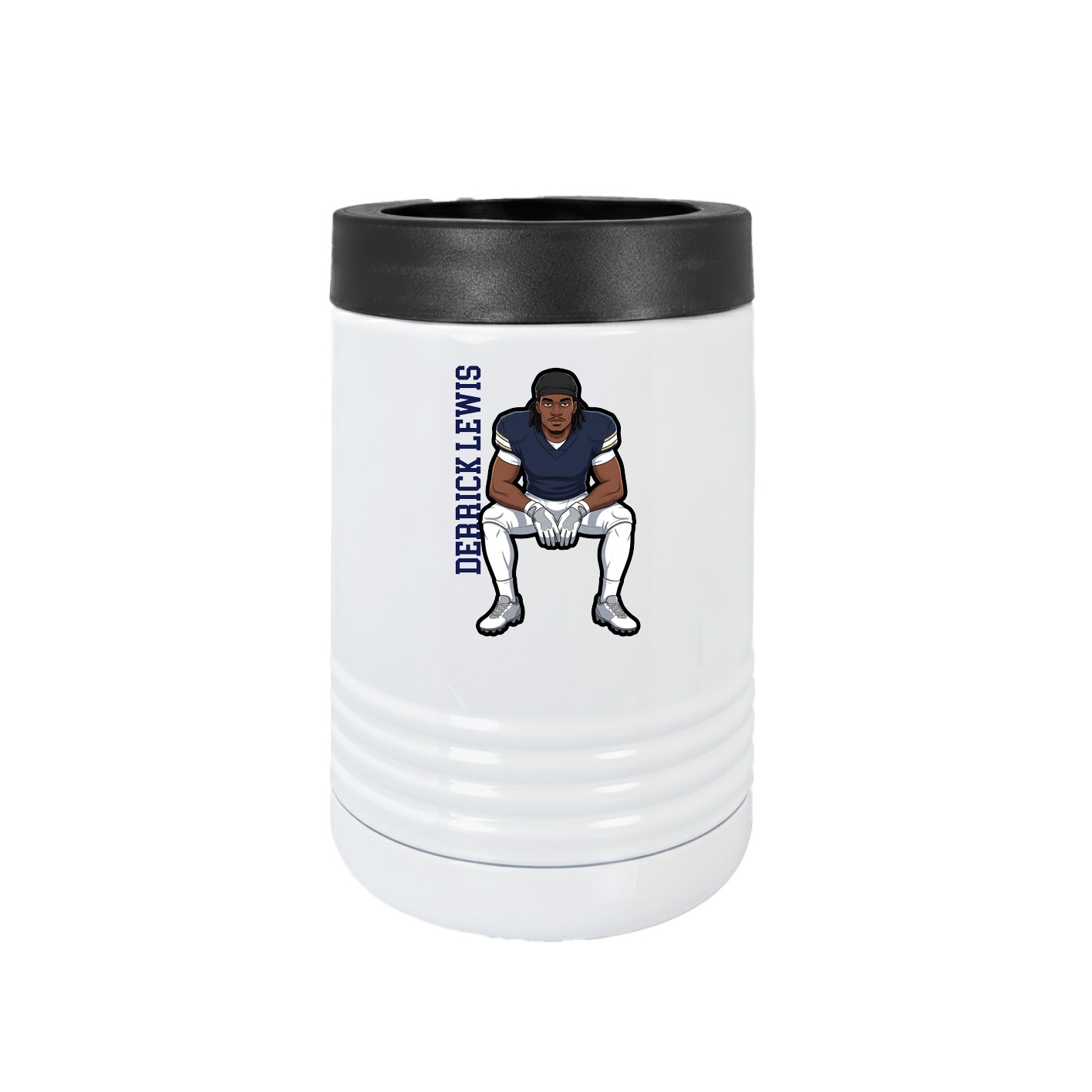 Beverage Holder — Name Vertical in White