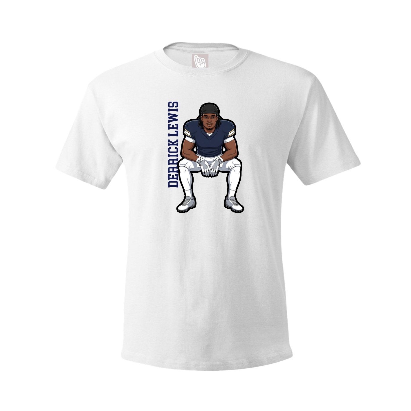 Tee — Name Vertical in White