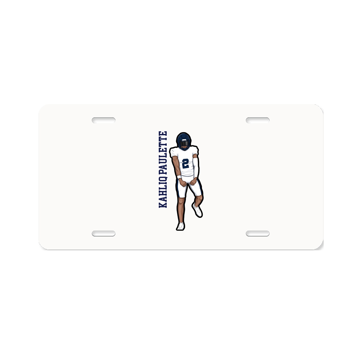 License Plate — Name Vertical in Classic