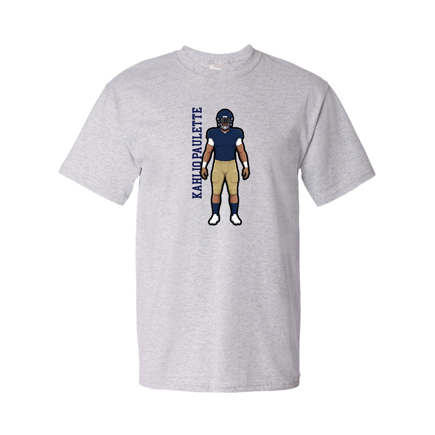 Tee — Name Vertical in Grey