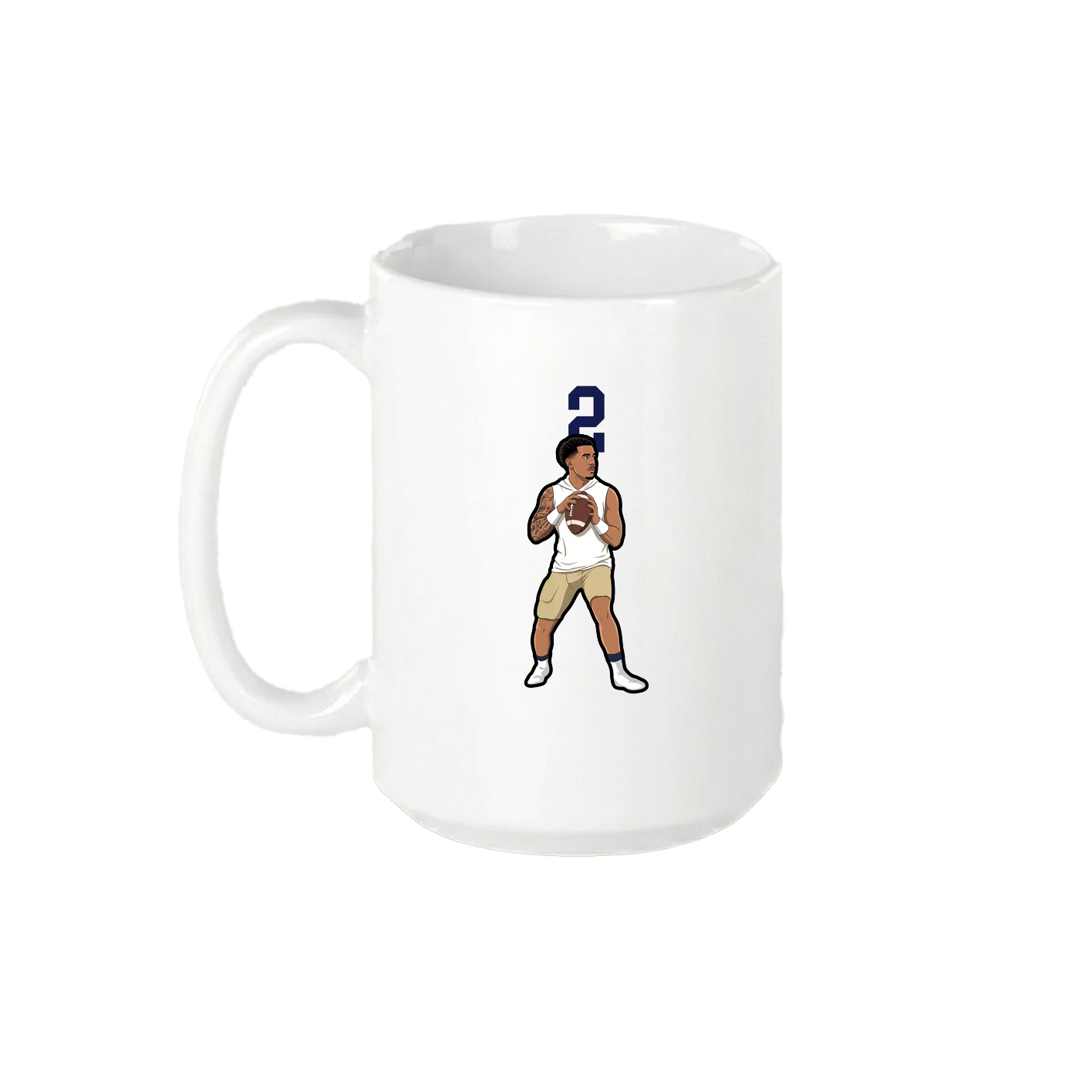 15oz Coffee Mug — Number Top in White