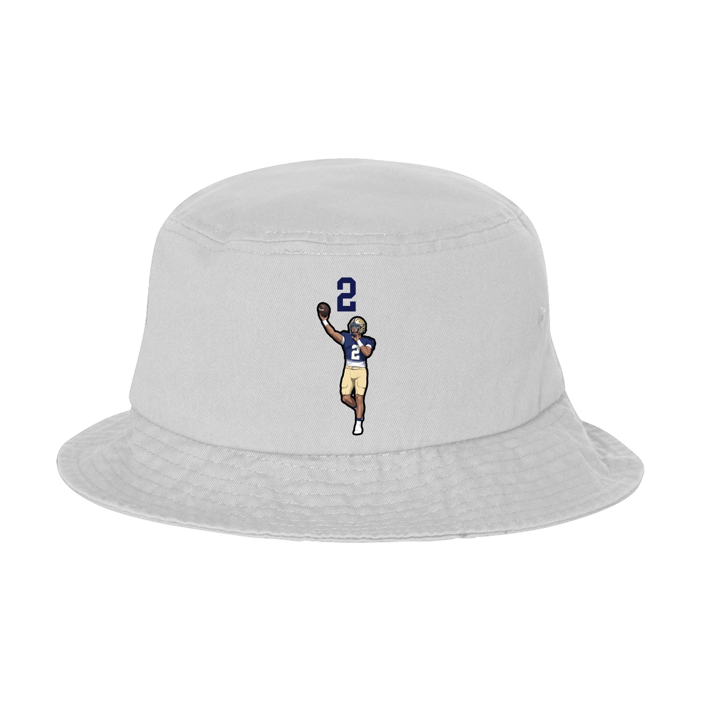 Bucket Cap — Number Top in White
