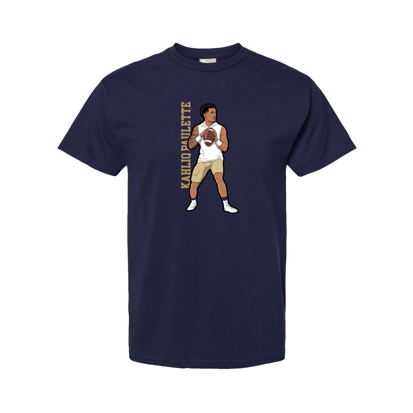 Youth Tee — Name Vertical in Navy