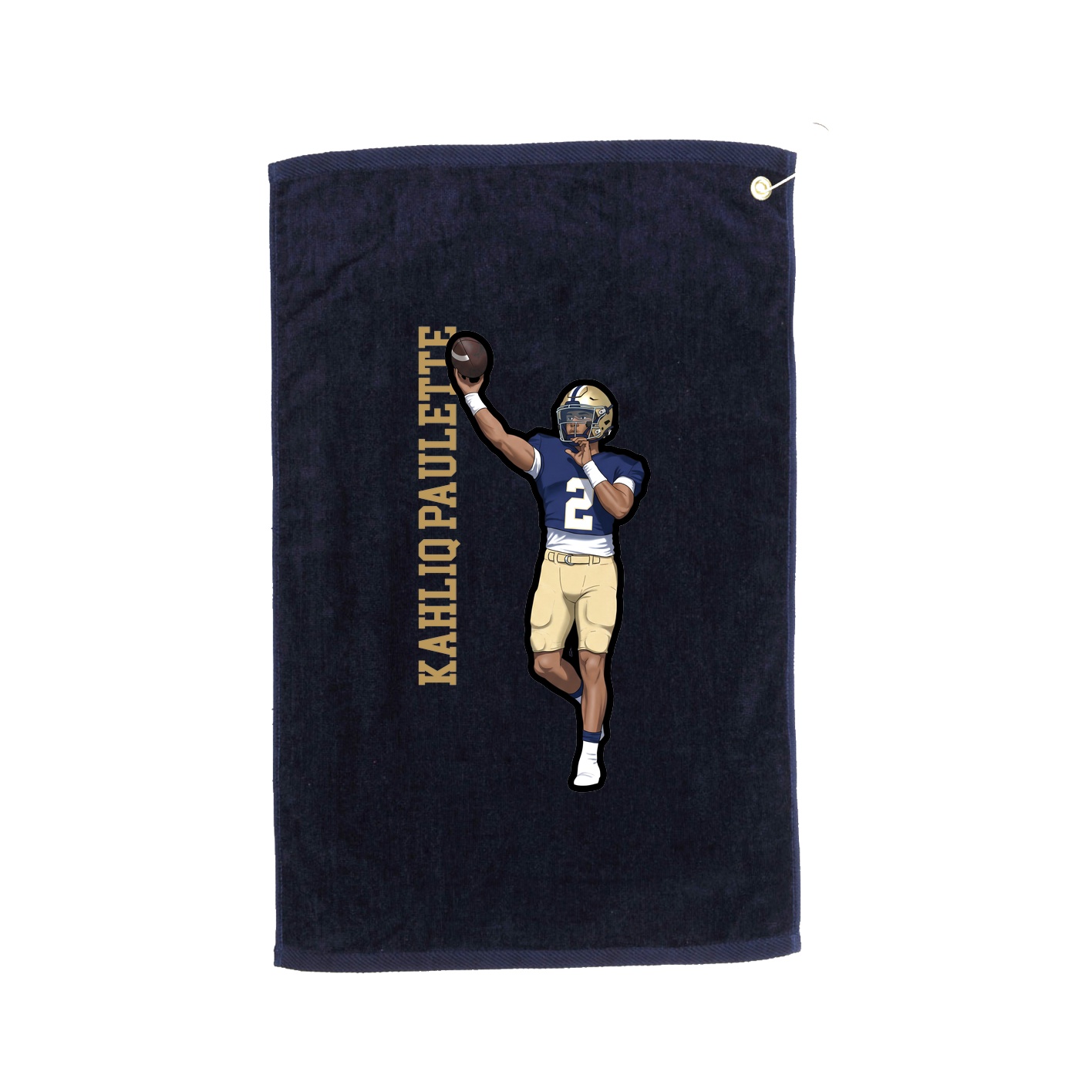 Golf Towel — Name Vertical in Navy
