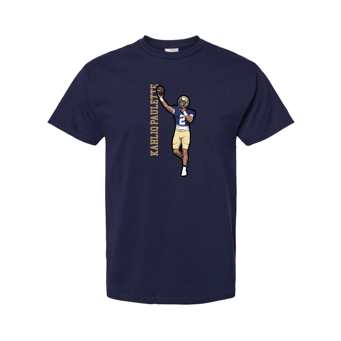 Tee — Name Vertical in Navy