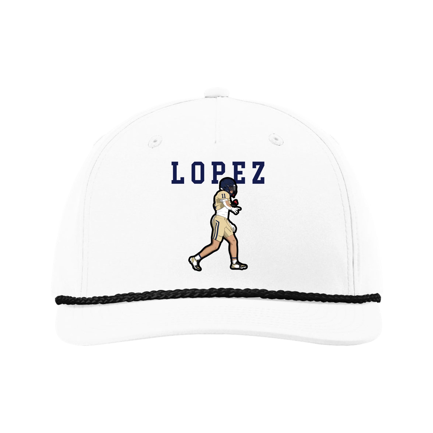 Five-Panel Classic Rope Cap — Shirsey in White