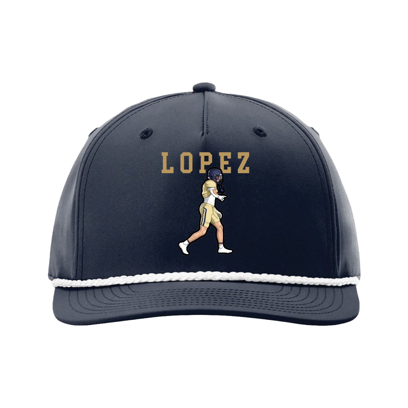 Five-Panel Classic Rope Cap — Shirsey in Navy