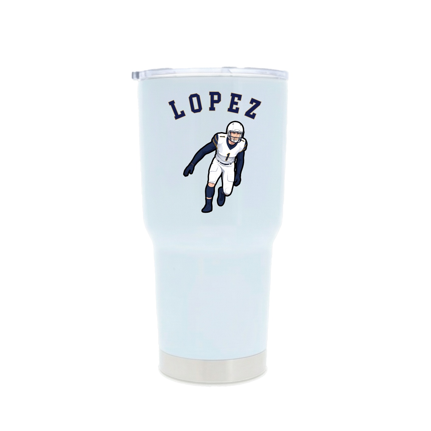 30oz Stainless Steel Tumbler — Shirsey Arch in White