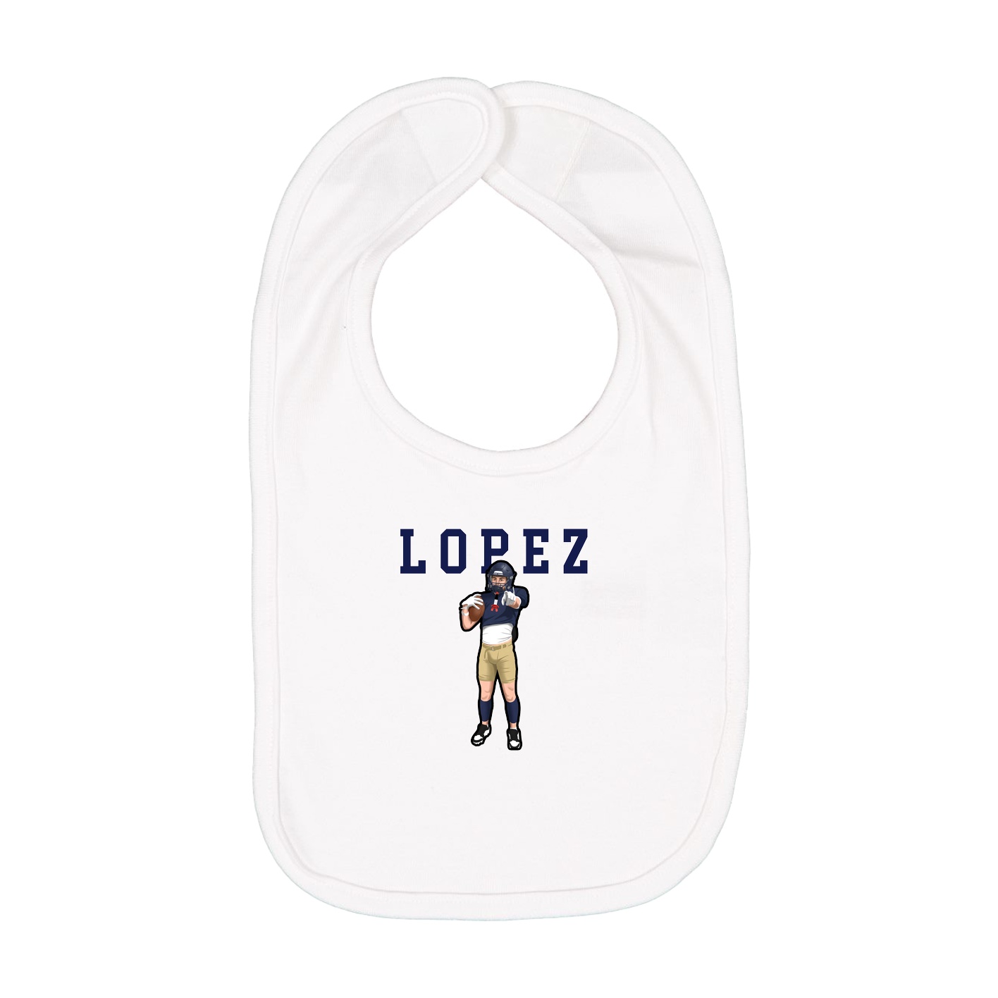 Infant Bib — Shirsey in White