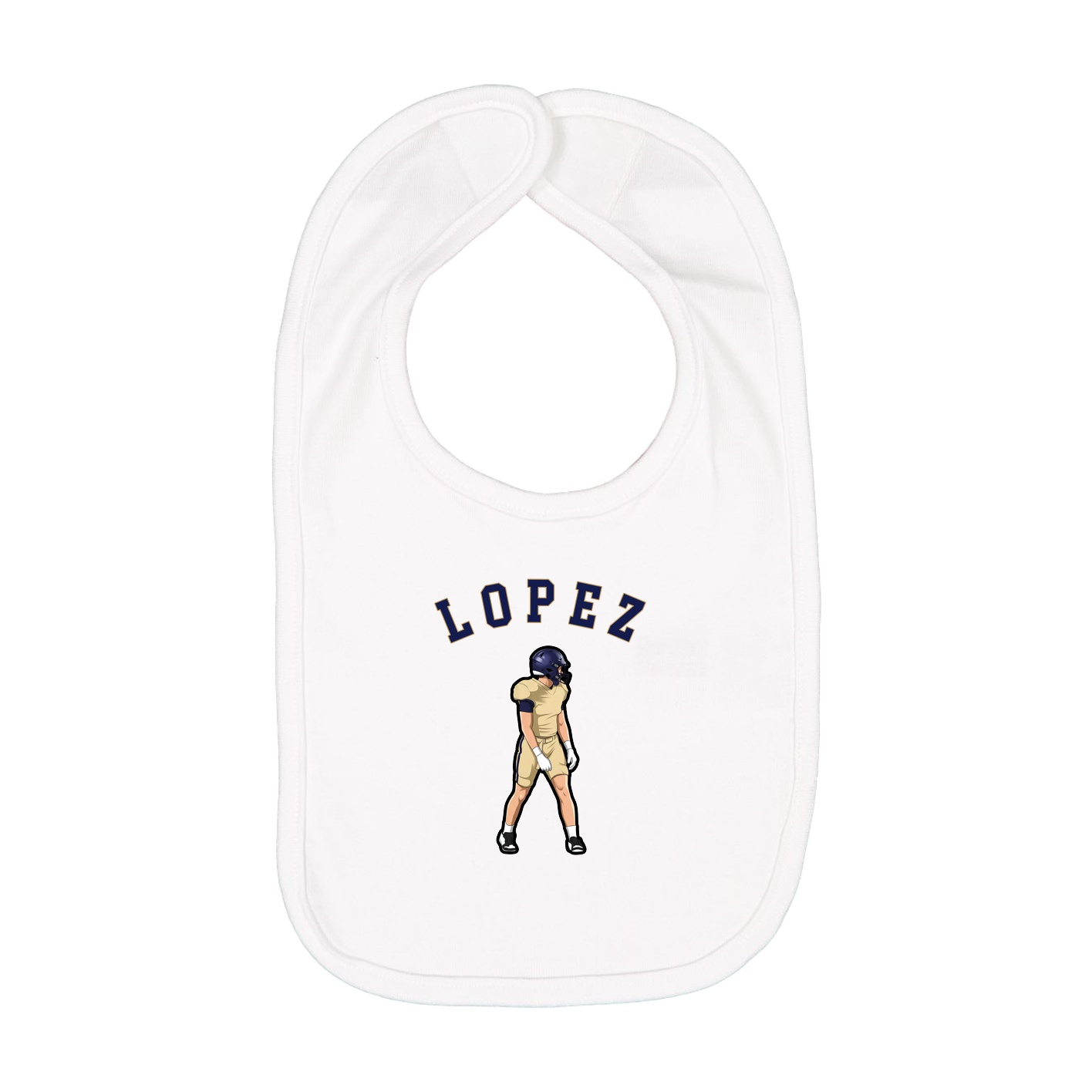 Infant Bib — Shirsey Arch in White