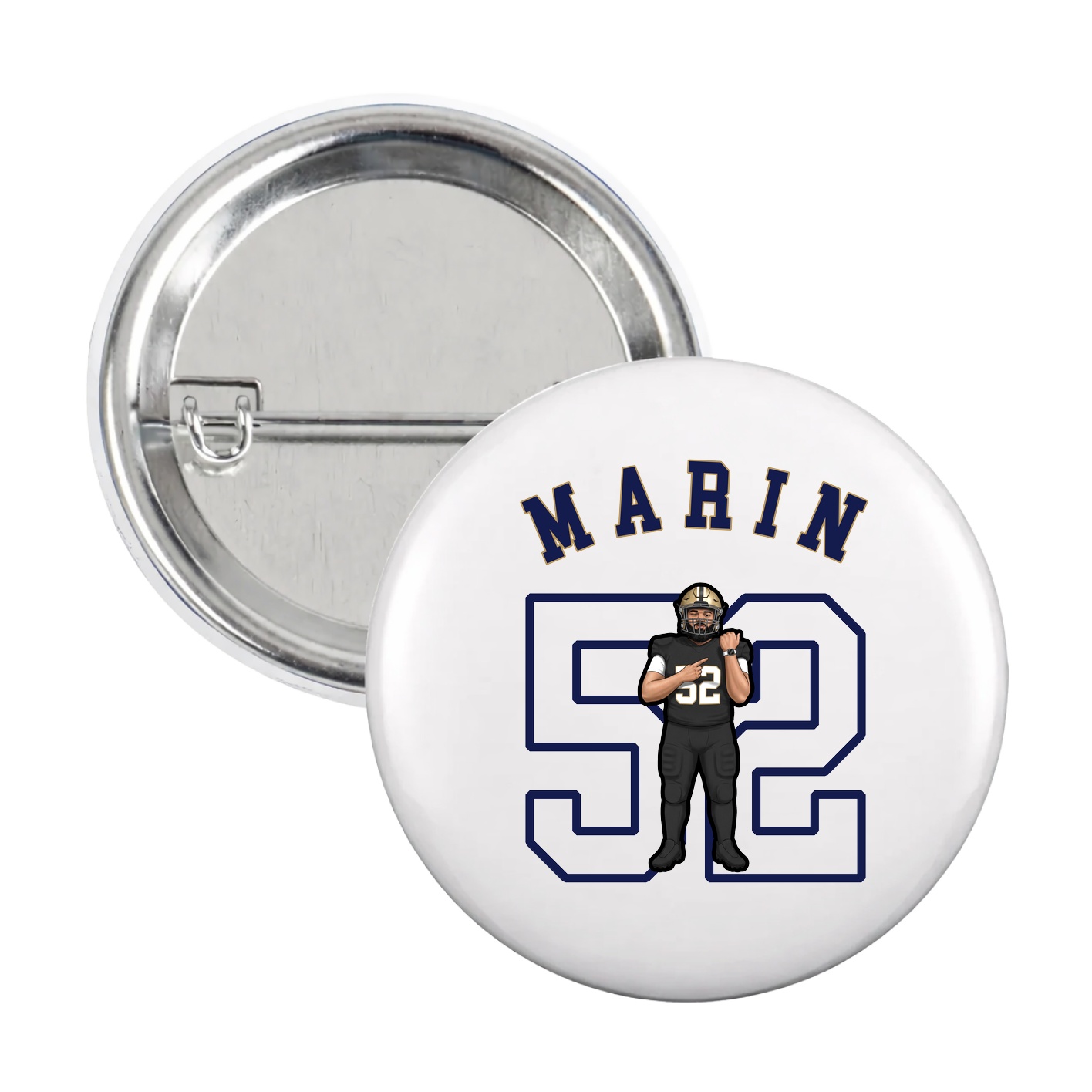 Game Day Button — Shirsey Arch in White