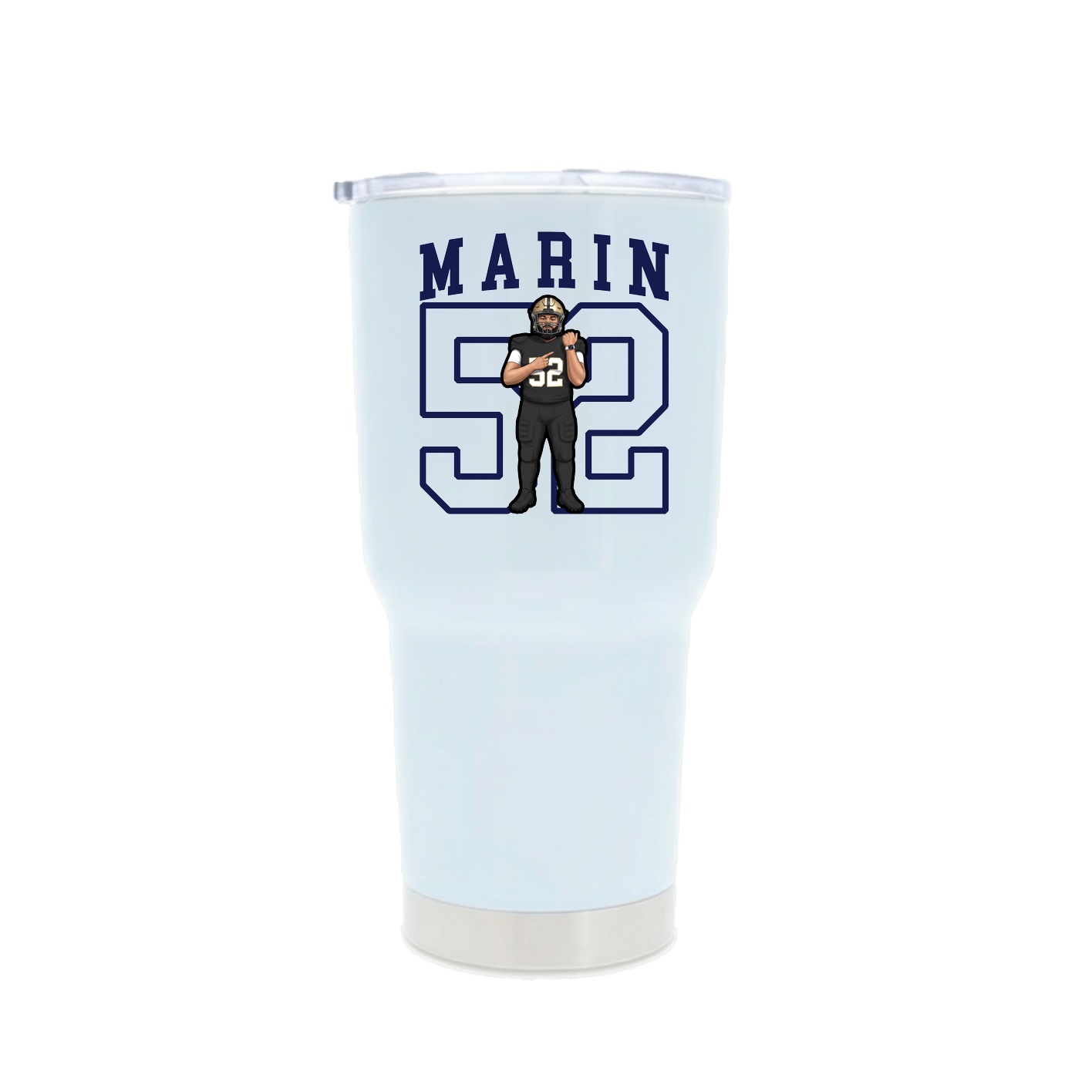 30oz Stainless Steel Tumbler — Shirsey in White