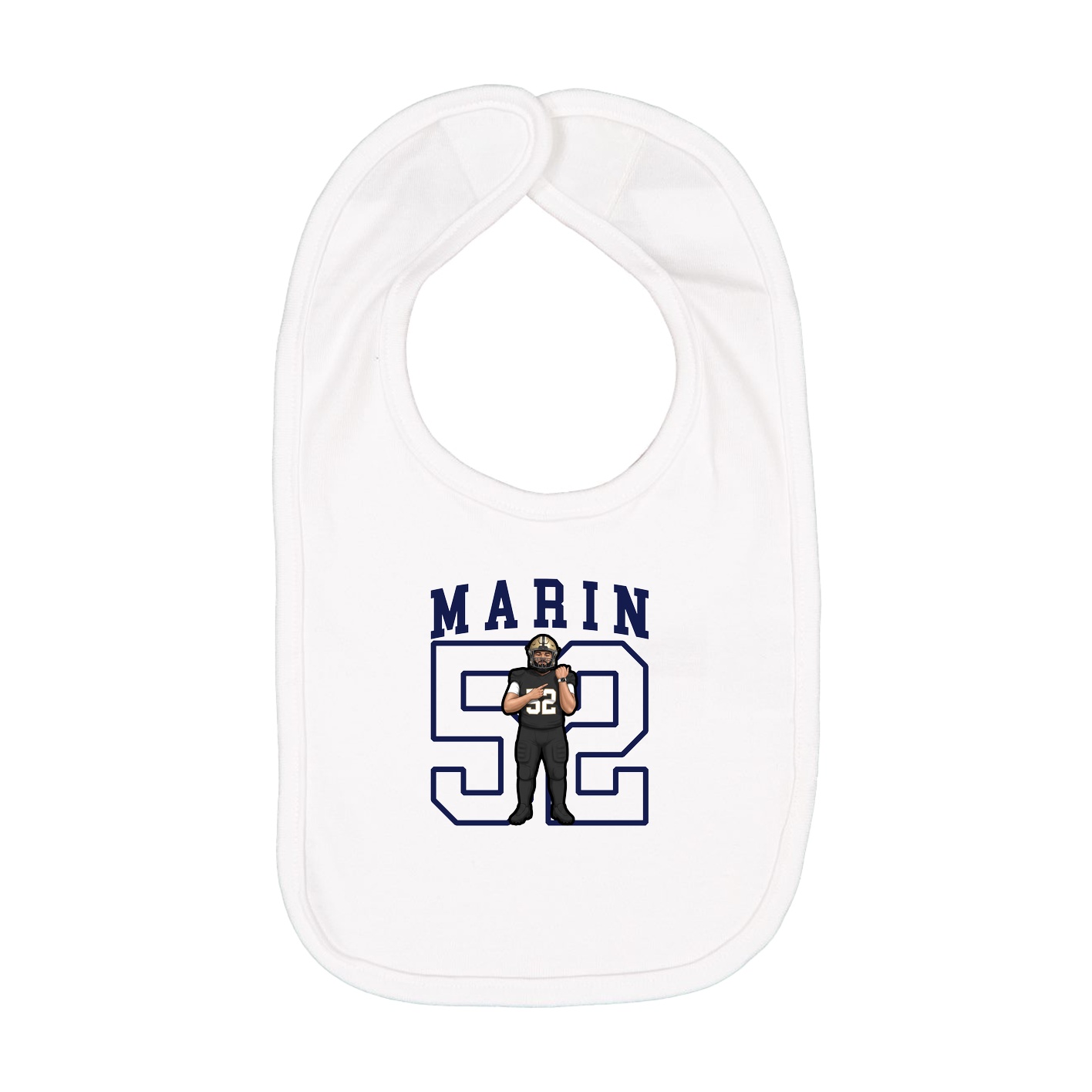 Infant Bib — Shirsey in White