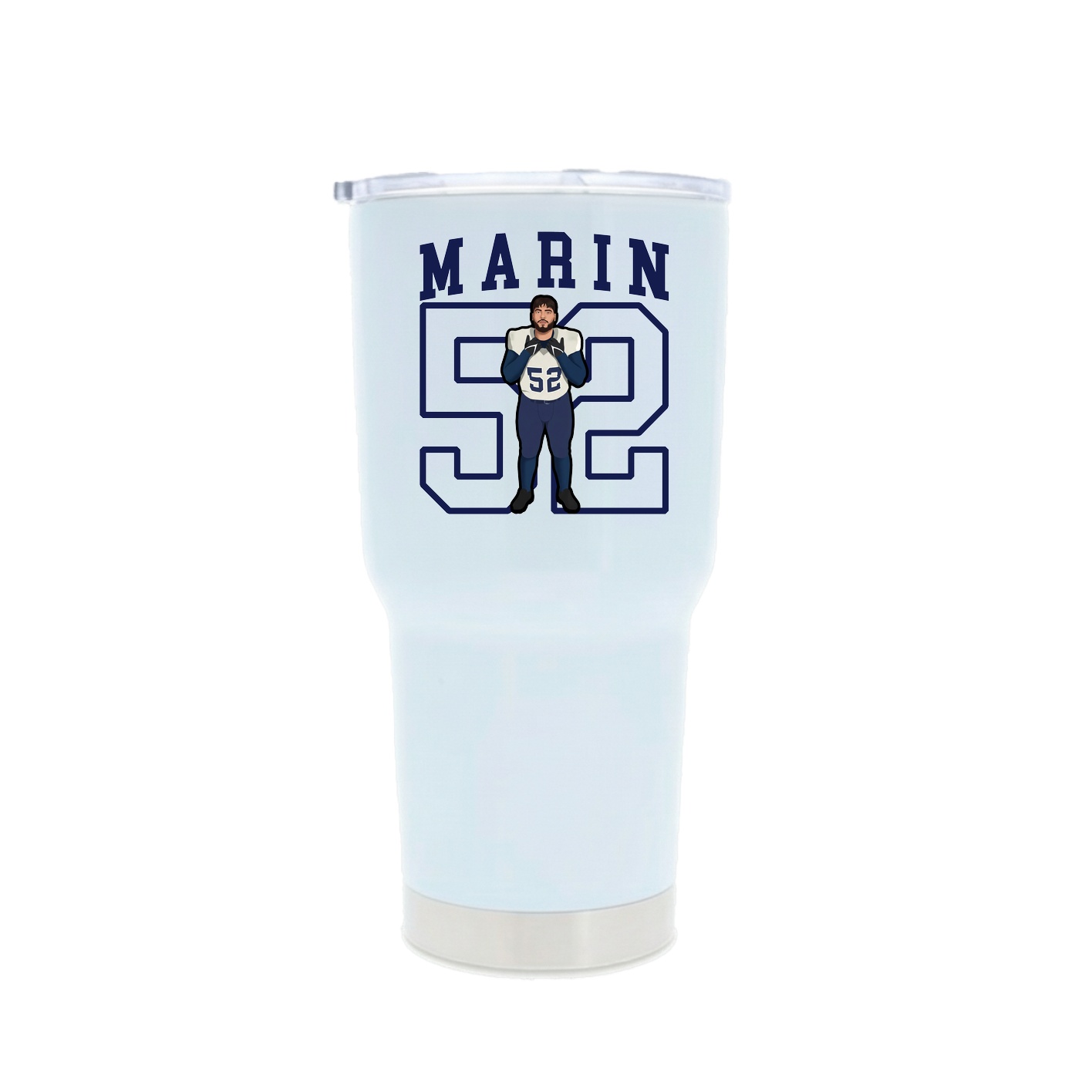 30oz Stainless Steel Tumbler — Shirsey in White