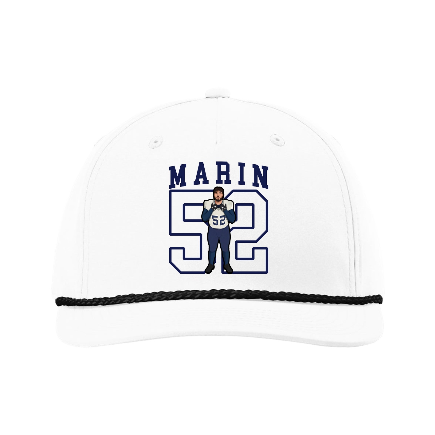 Five-Panel Classic Rope Cap — Shirsey in White