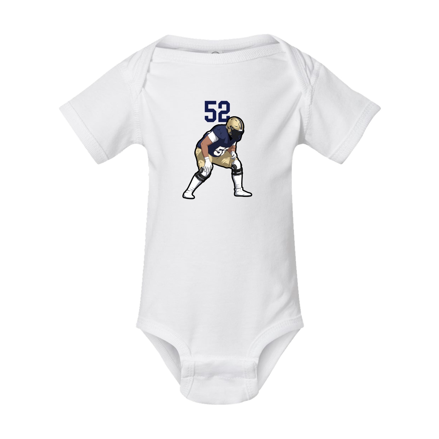 Baby Onesie — Number Top in White