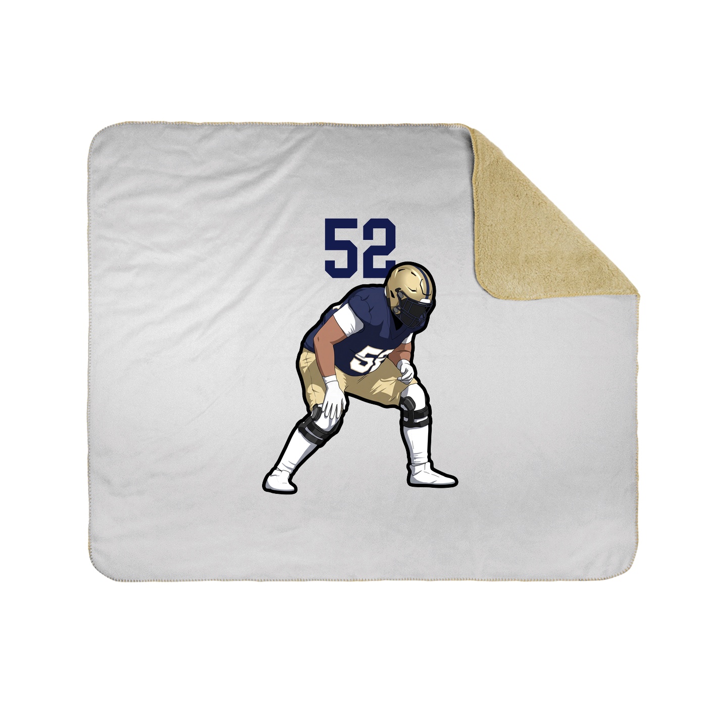 Throw Blanket — Number Top in White
