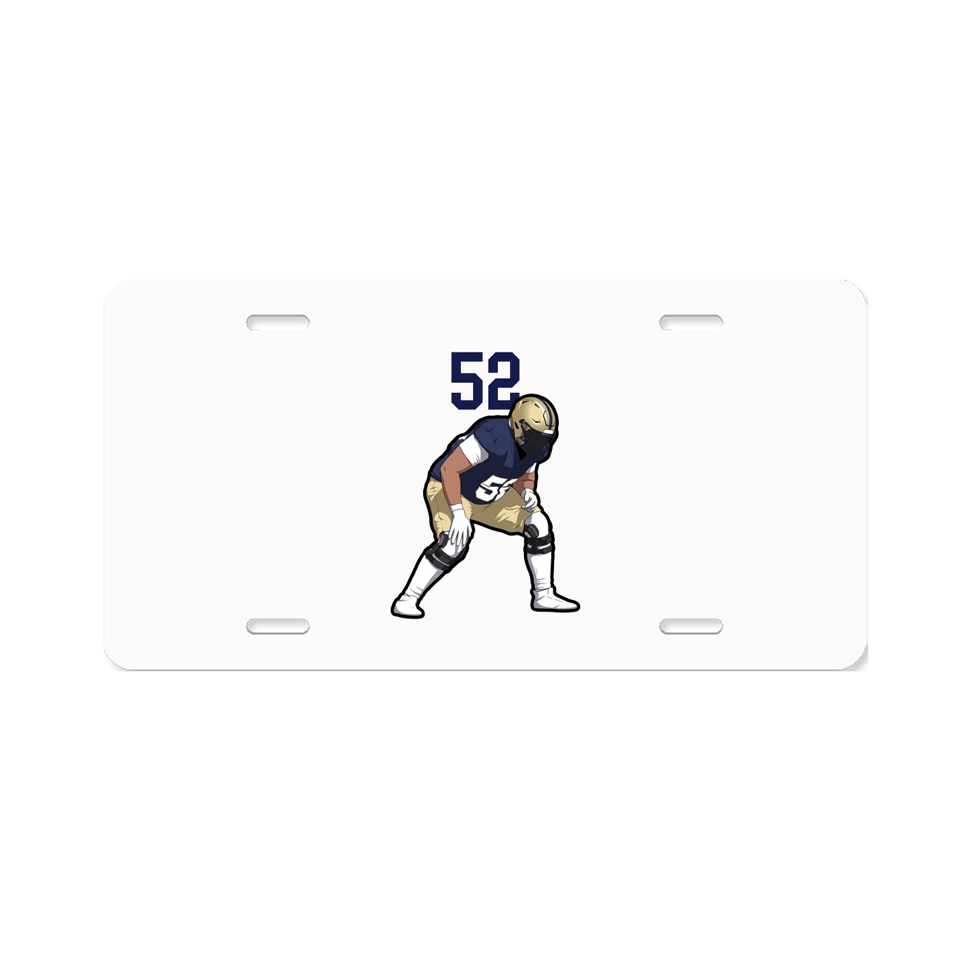 License Plate — Number Top in Classic