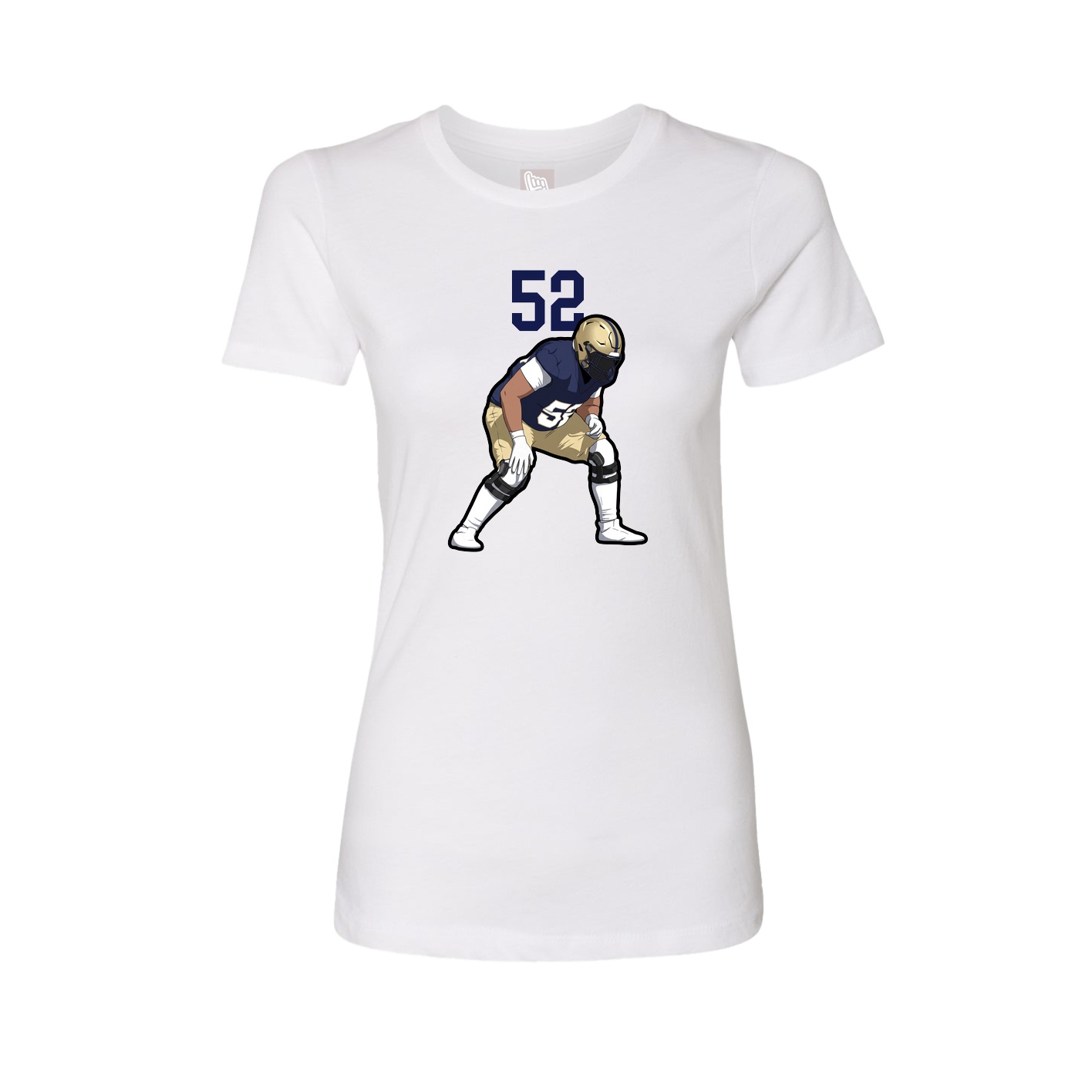 Womens Tee — Number Top in White