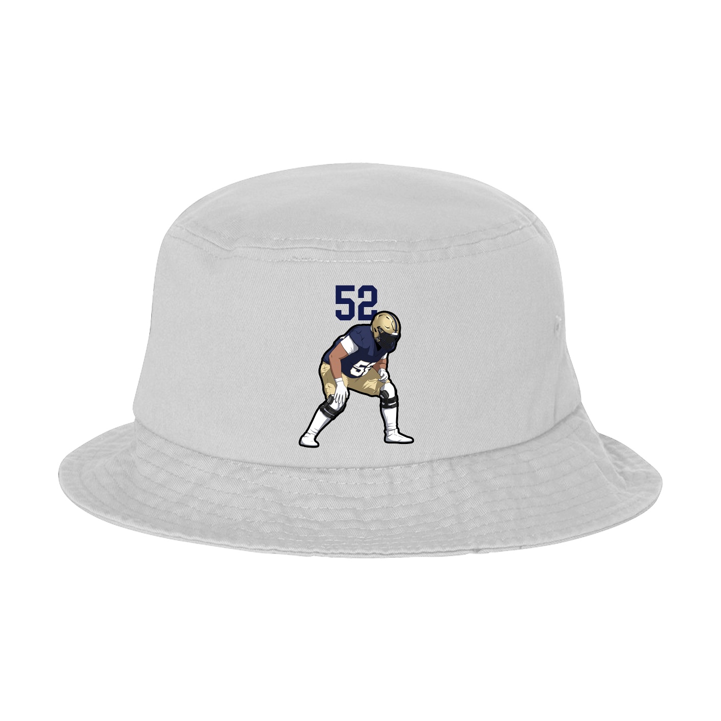 Bucket Cap — Number Top in White