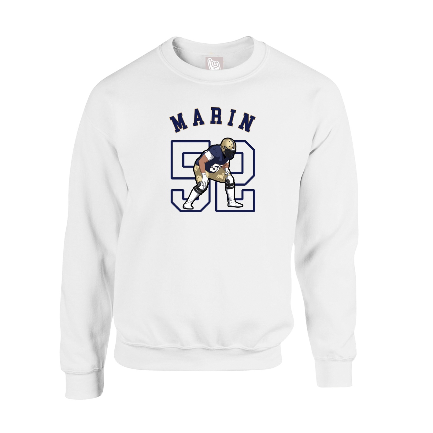Fleece Crew — Shirsey Arch in White