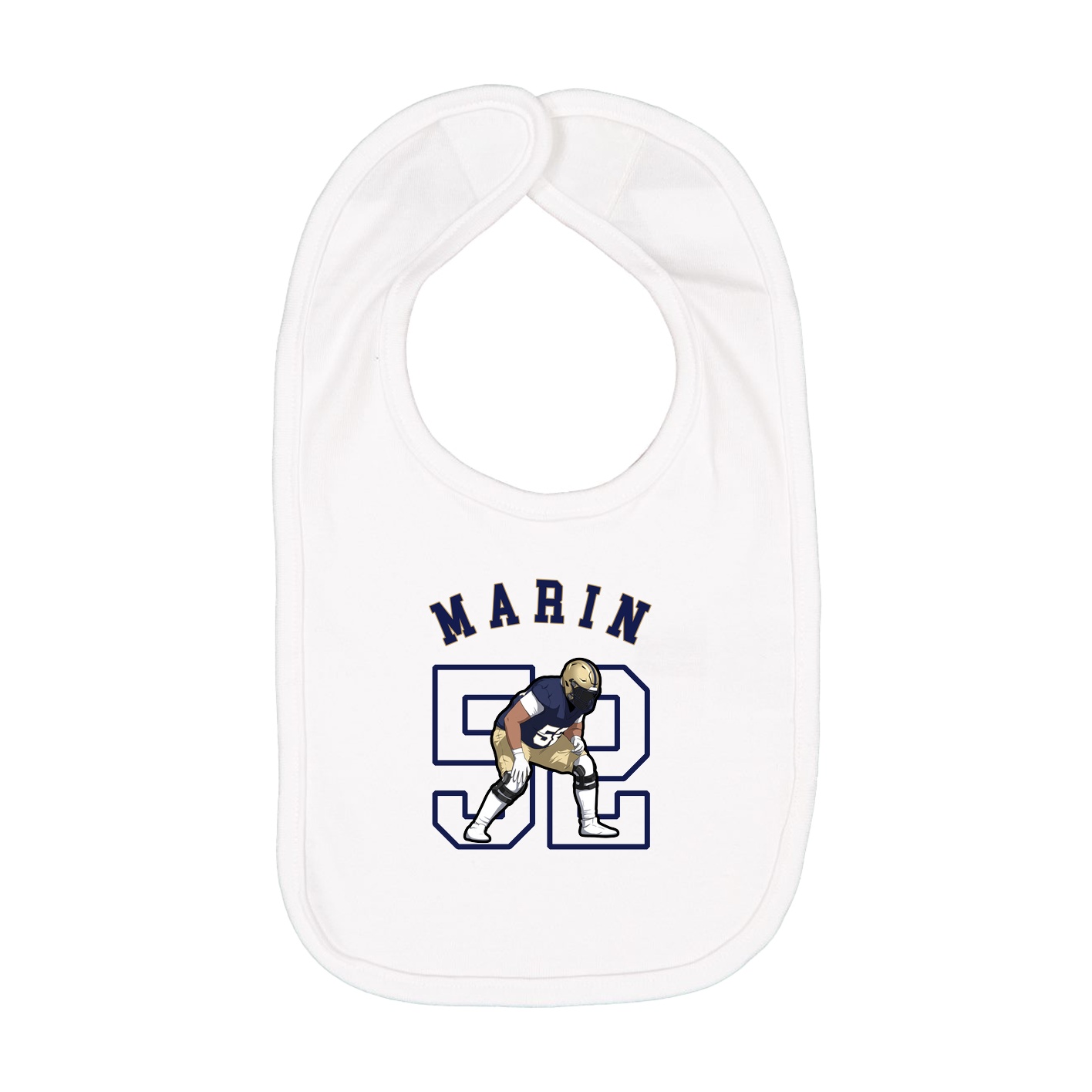 Infant Bib — Shirsey Arch in White