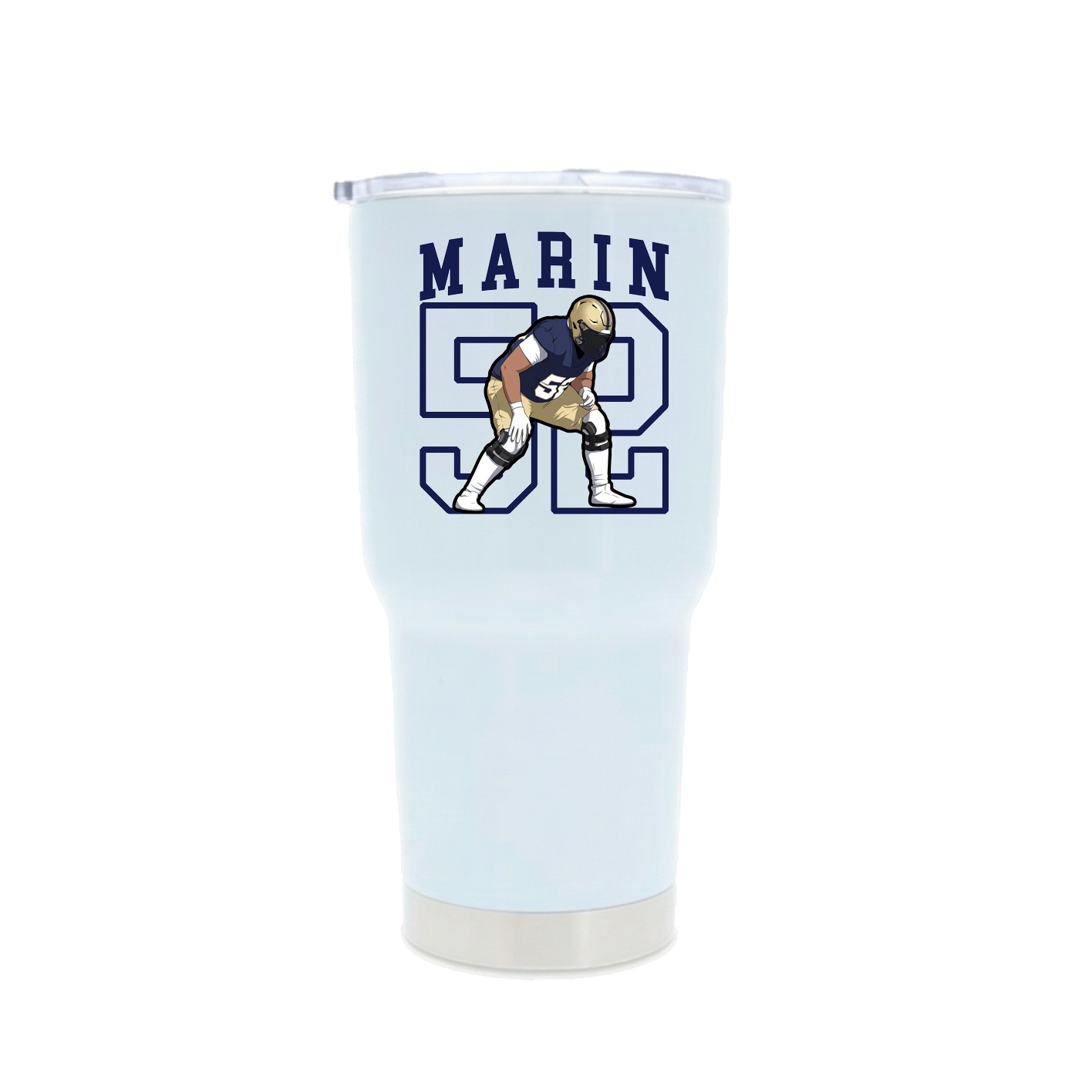 30oz Stainless Steel Tumbler — Shirsey in White